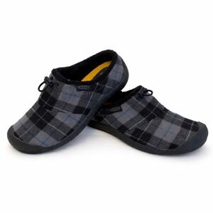 KEEN Howser IIl Grey Black Plaid Fleece Lined Slip-on Shoes Womens 7.5 1025542